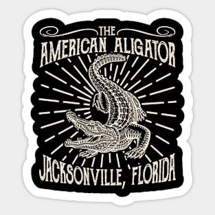 The American Aligator Jacksonville Florida Sticker